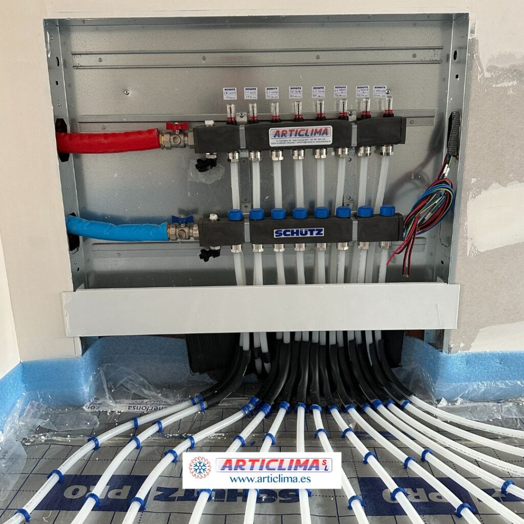 Suelo radiante con aerotermia