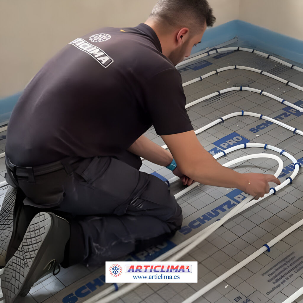 Instalacción suelo raciante